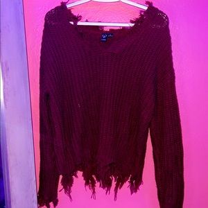 Distressed sweater